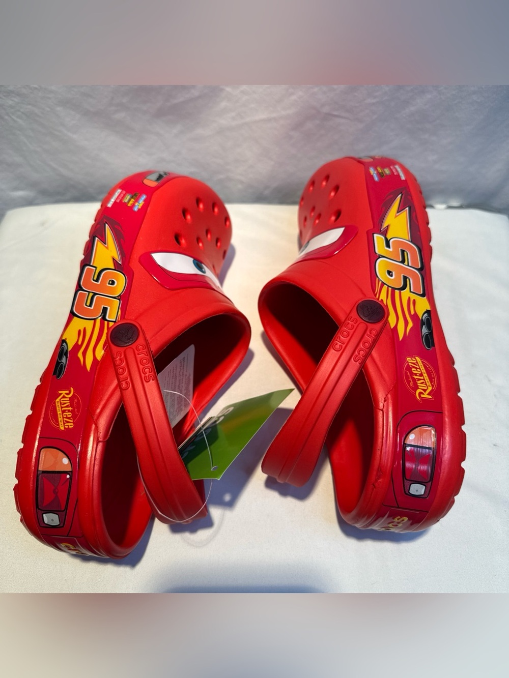 CROCS Lightning McQueen Red Slip-On Clogs - Picture 3 of 10